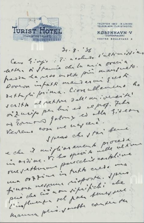 Letter of 21 August (Cophenhagen) 1