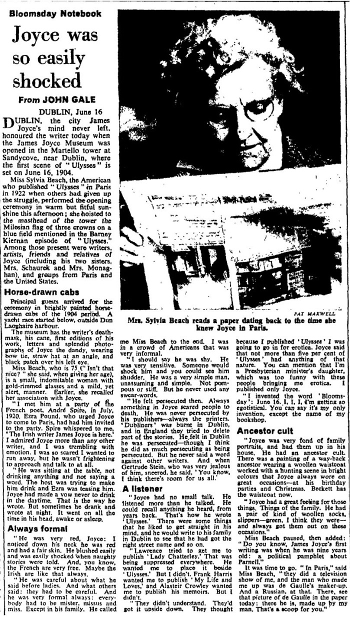 Irish Times 16 June 1962