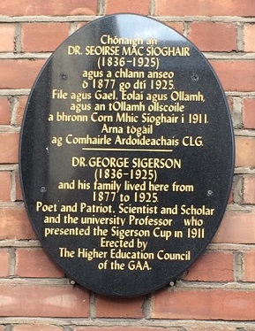 Sigerson Plaque