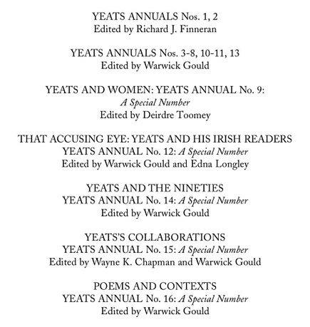 Yeats Annual