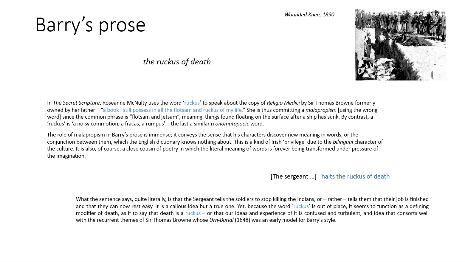 the ruckus of death