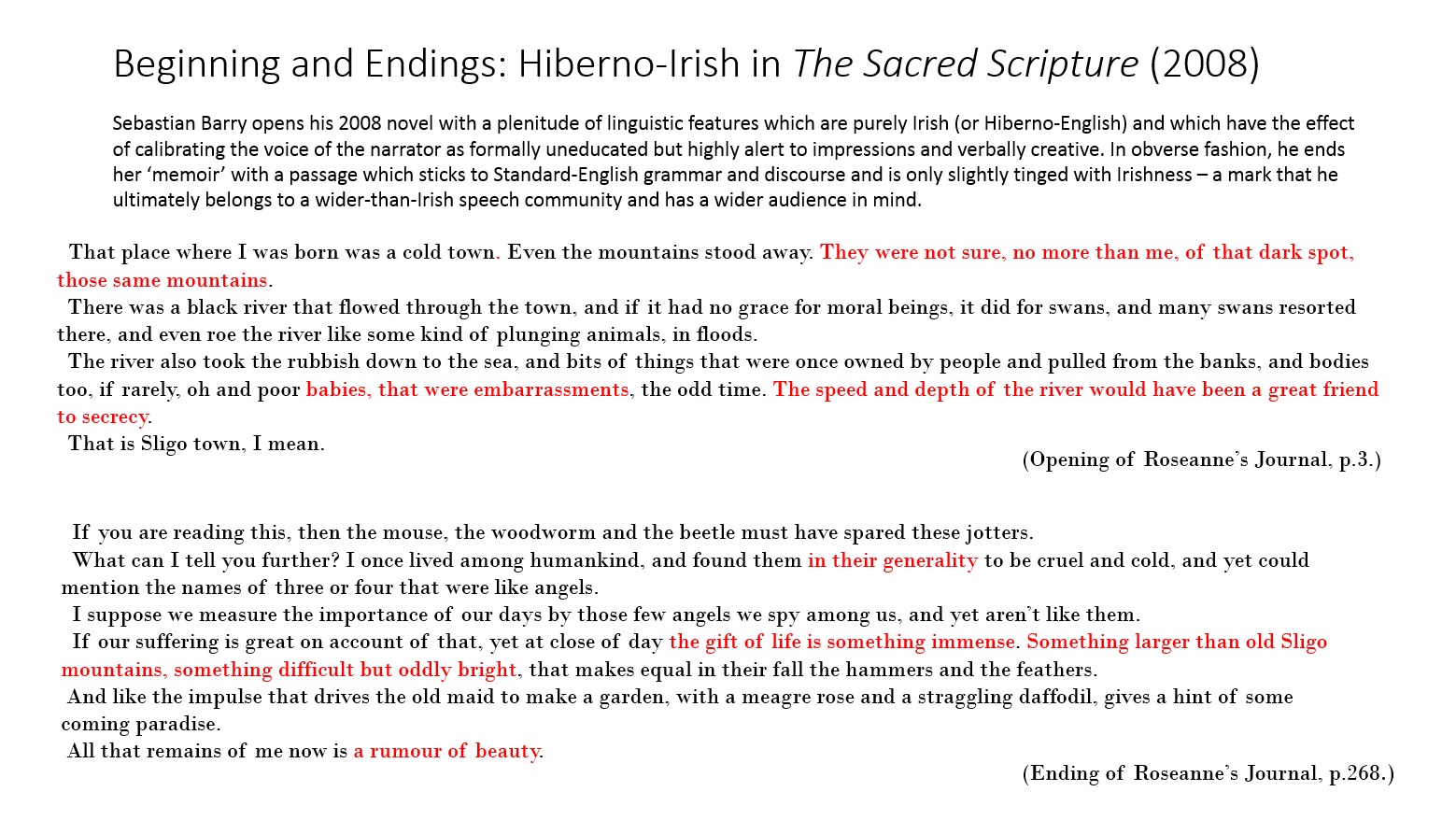Beginnings and Endings