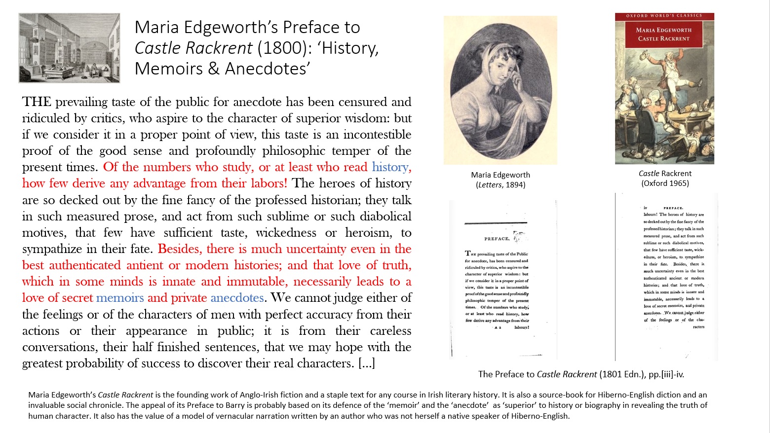 Maria Edgeworth's Preface